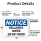 Signmission Reclaimed Water Do Not Drink, 14 in W x Rectangle, Plastic OS-2PACK-NS-P-1014-L-17994 - alternate 4
